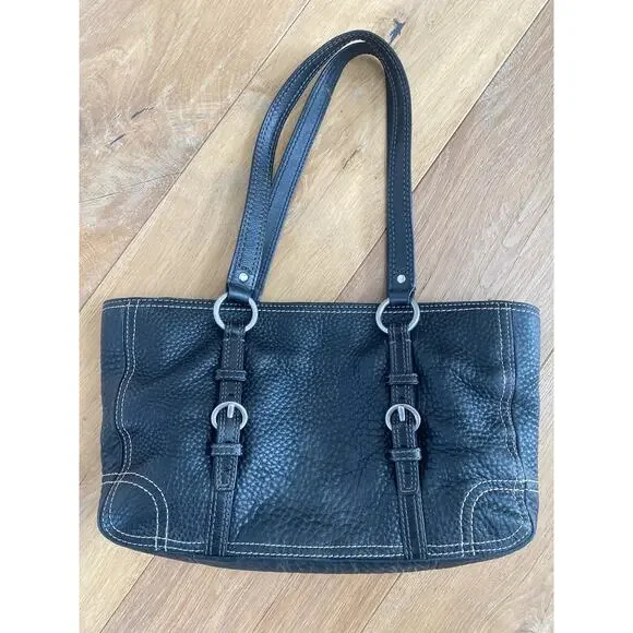 Coach Chelsea F12339 Black Pebbled Leather Shoulder Bag - Picture 7 of 13